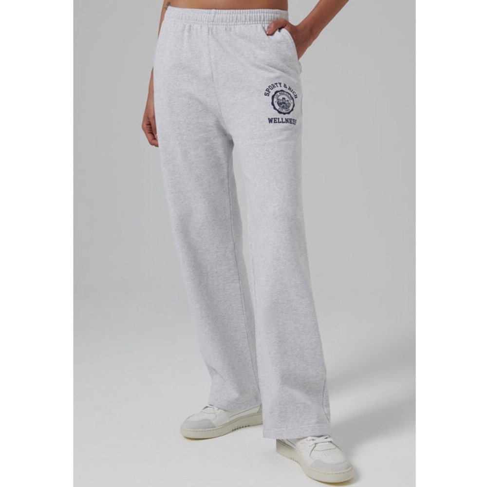 SPORTY & RICH
Grey Emblem Straight Leg Sweatpants - Picture 2 of 13